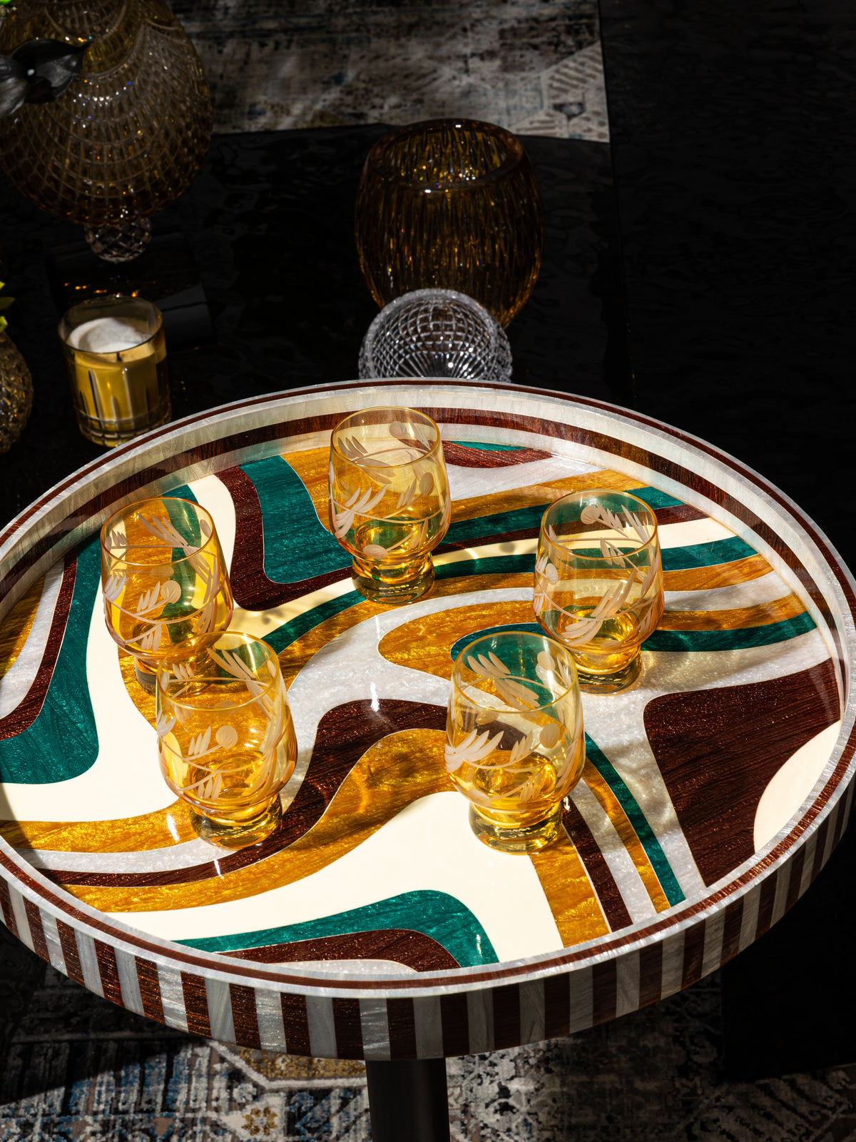 The Amber Laurel  | Water Glasses Set