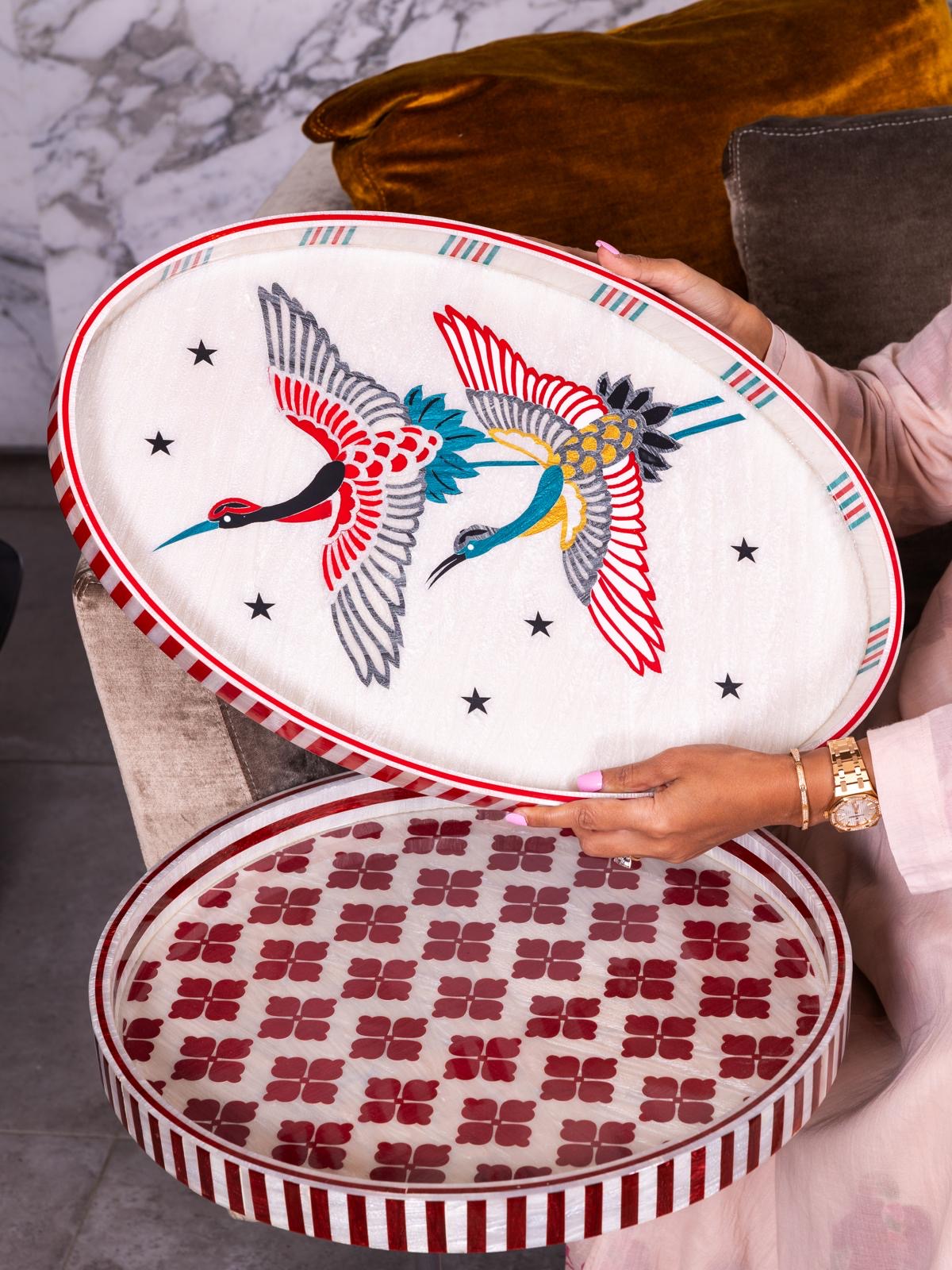 Twins Carnes- Oval Tray