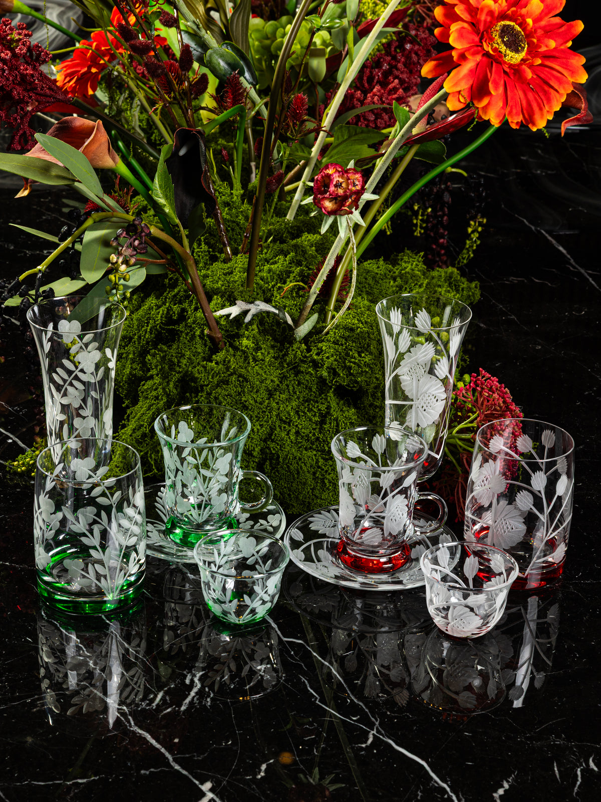 The Green Laurel  | Tea & Coffee Set