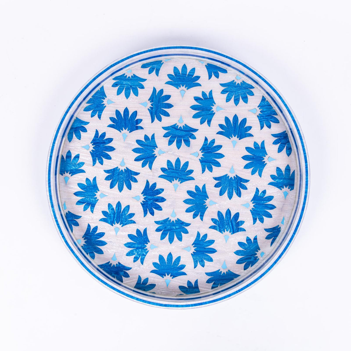 Azure Blue Round Tray