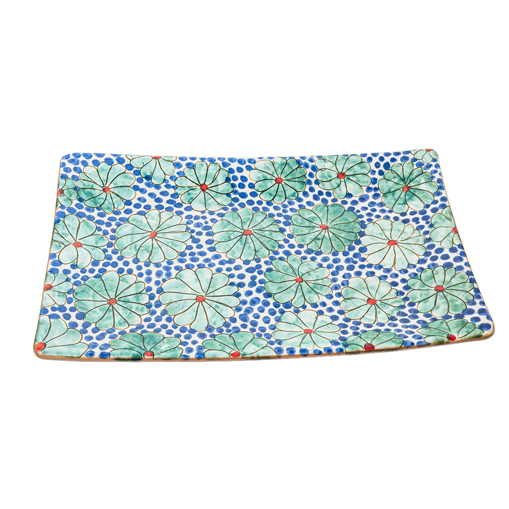 Flora Large Rectangular Plate