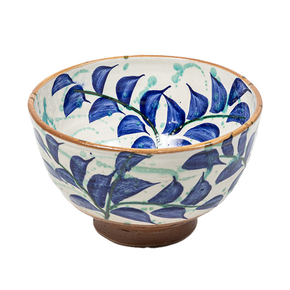 Blue Leaf Bowl Large