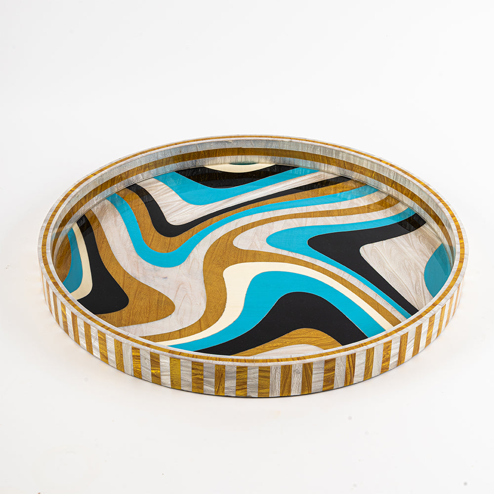 Blue Swirl Tray