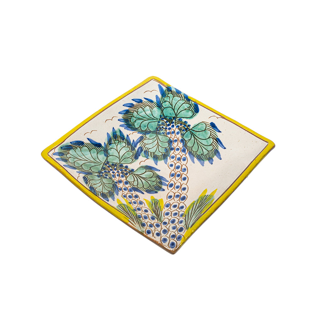 Palm Bloom Square Plate