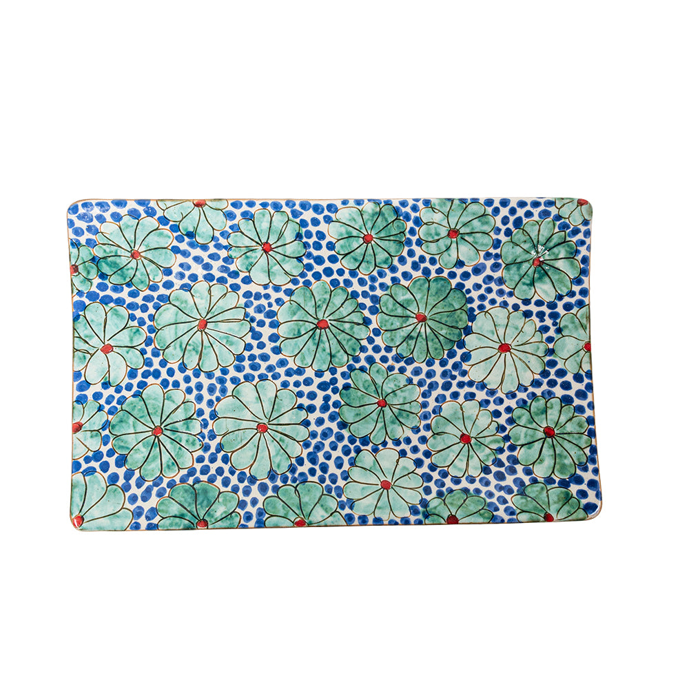 Flora Large Rectangular Plate