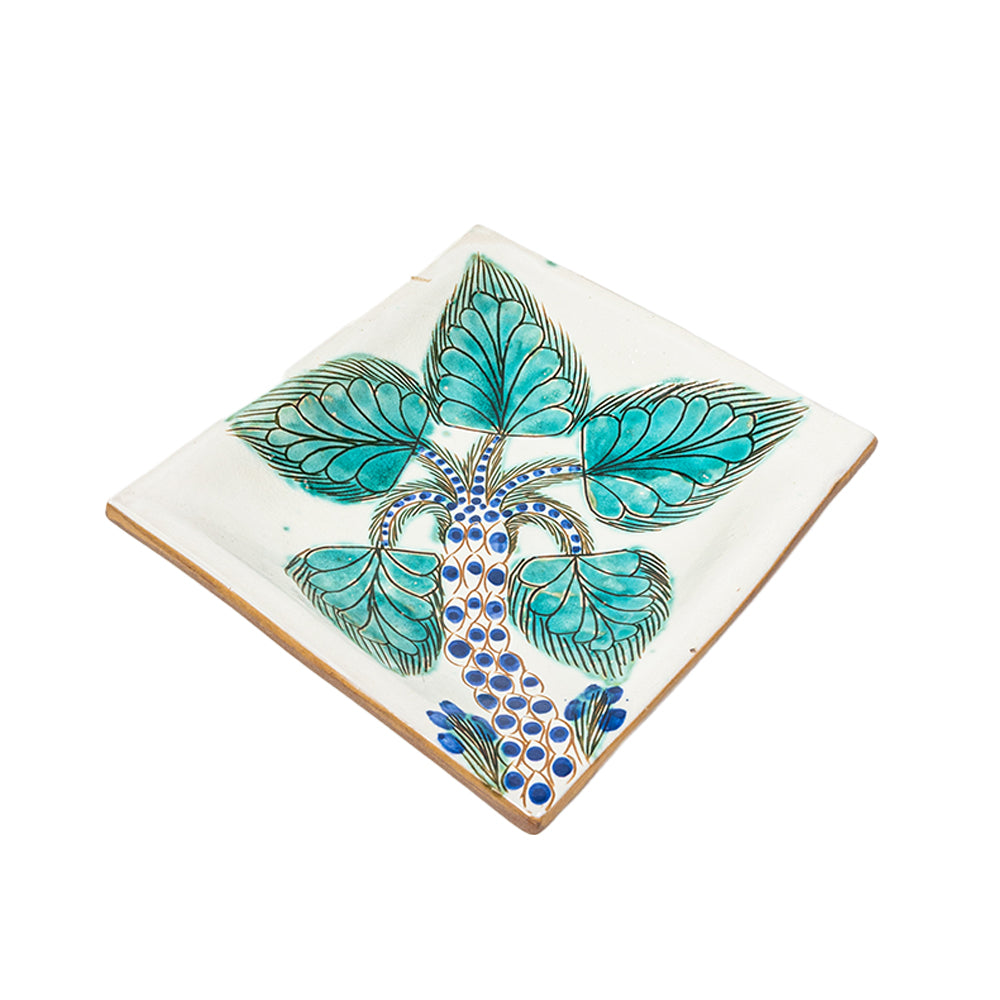 Turquoise Square Plate