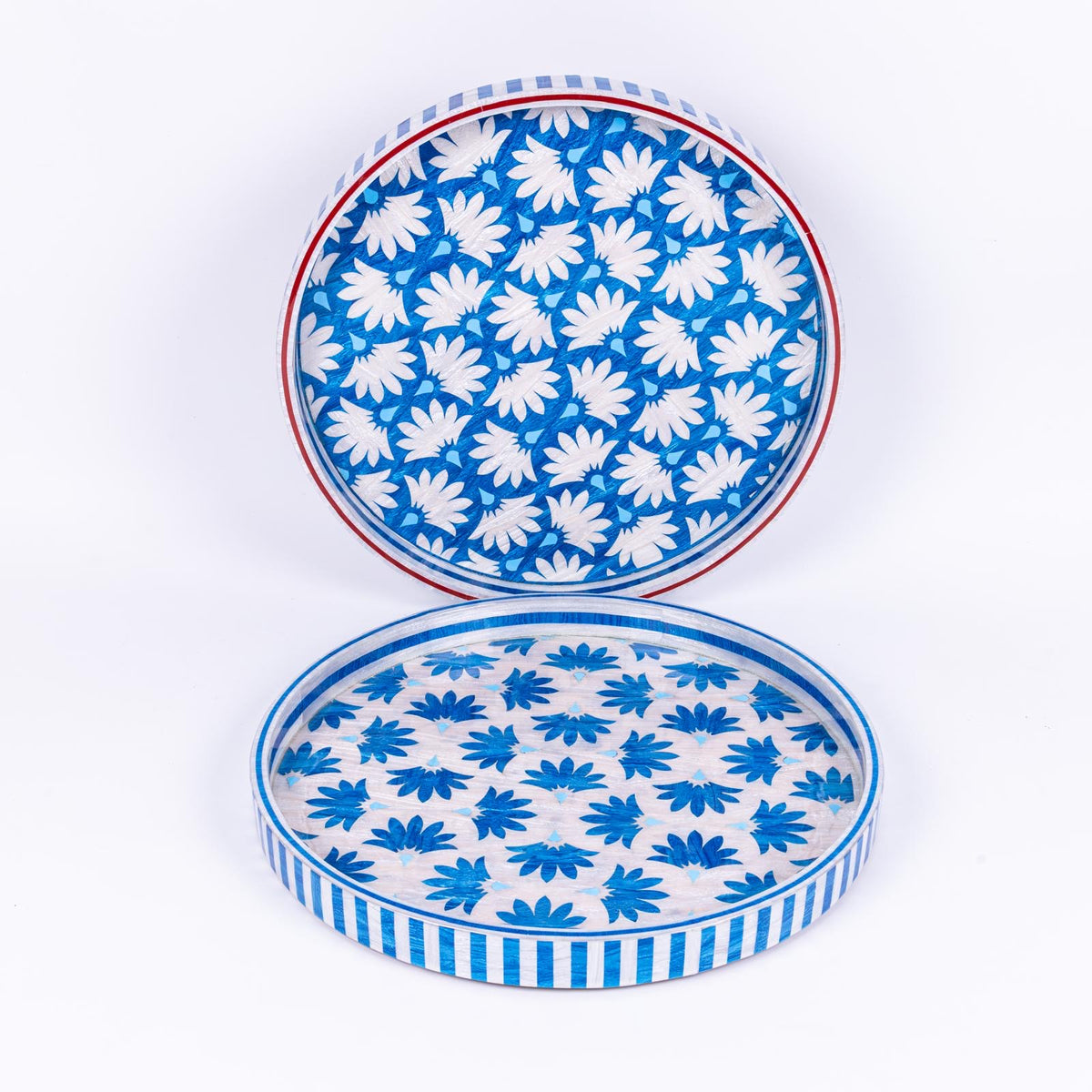 Azure Blue Round Tray