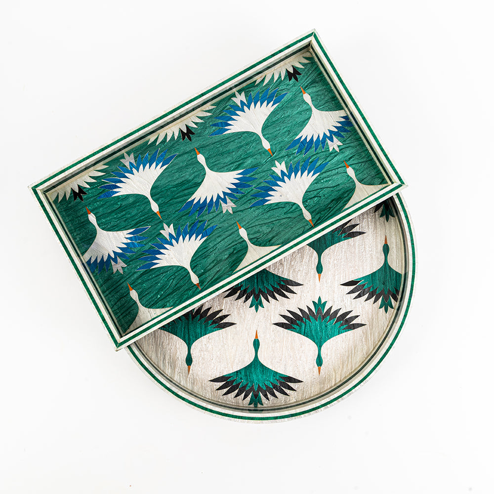 Green Swan Tray