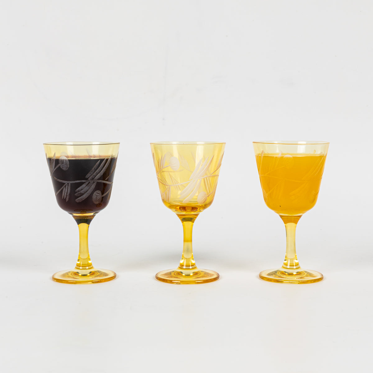 The Amber Laurel  | Juice Glasses Set