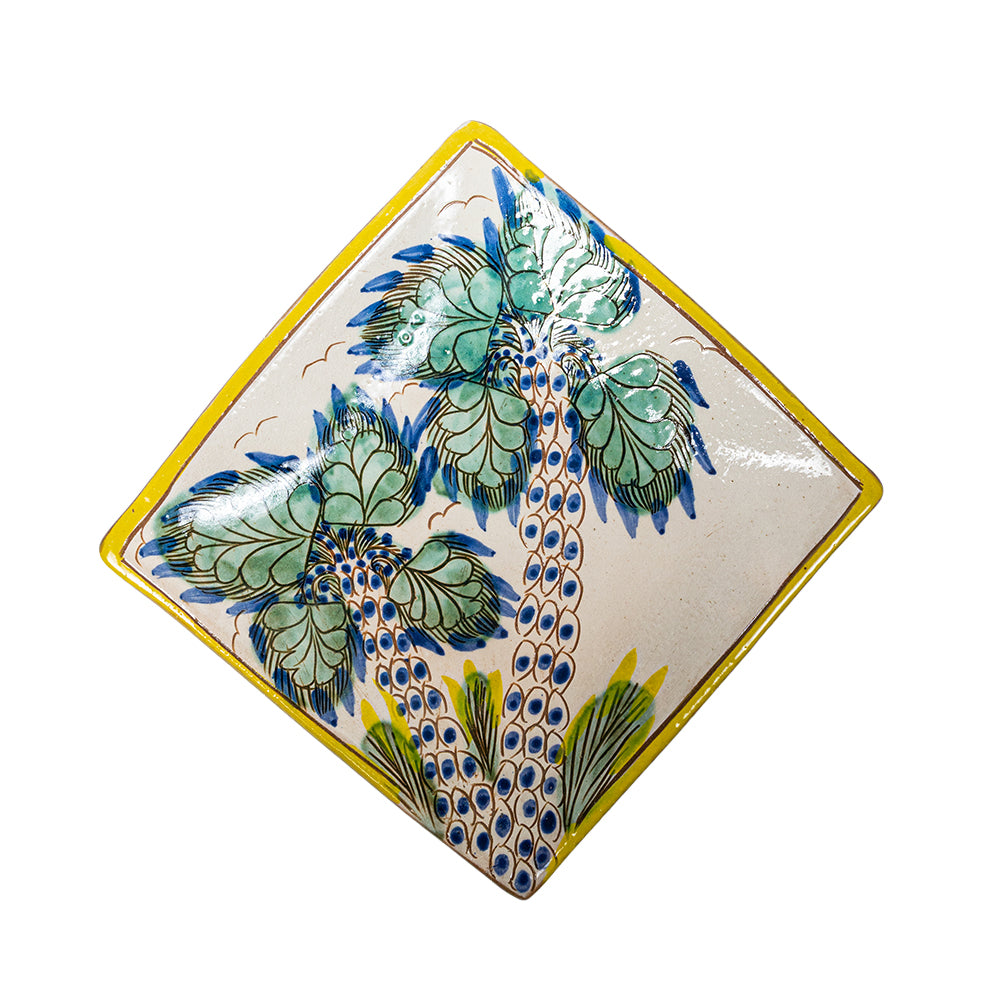 Palm Bloom Square Plate