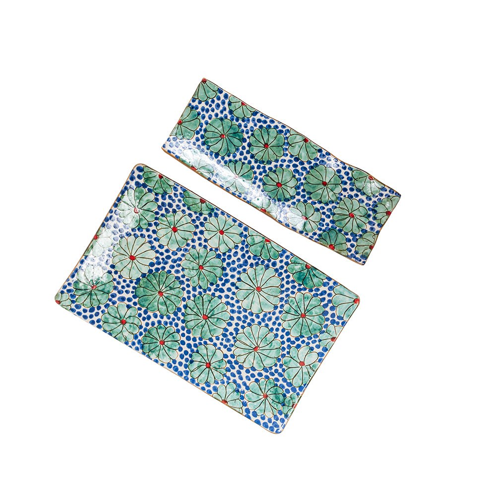 Flora Large Rectangular Plate