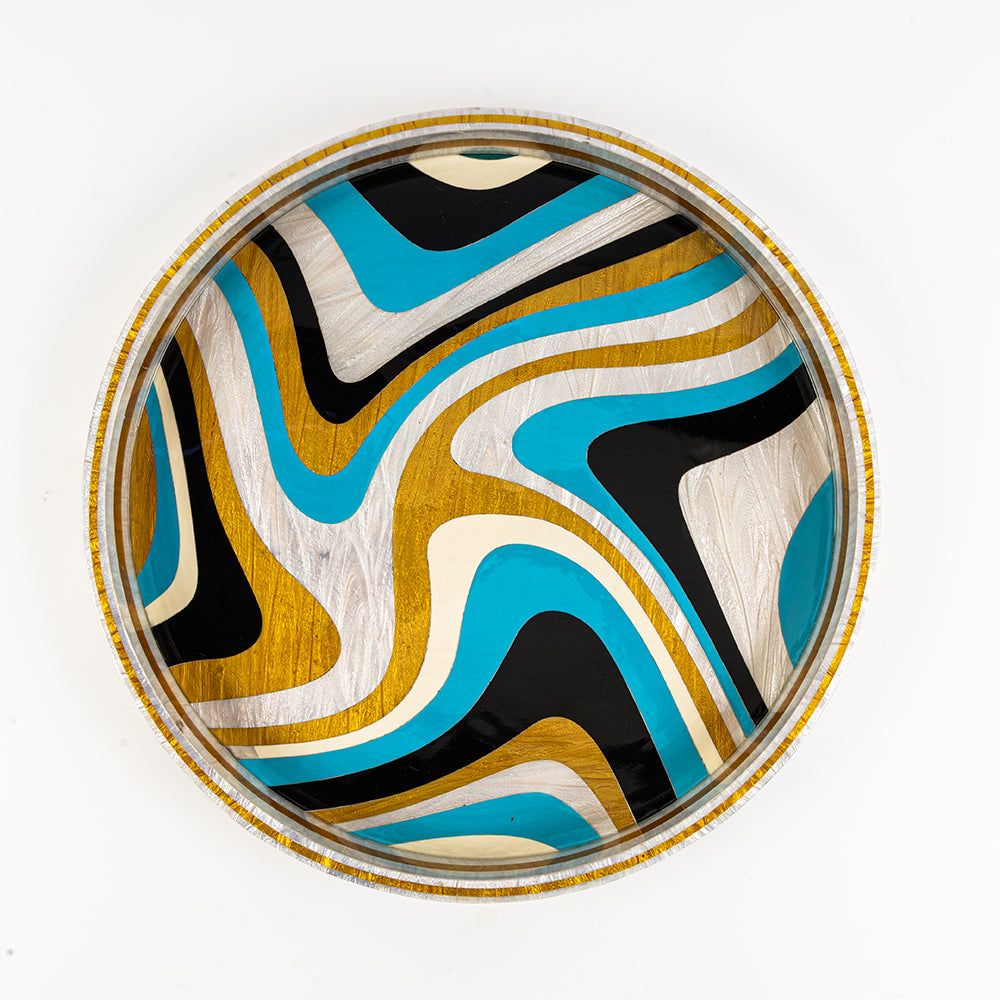 Blue Swirl Tray