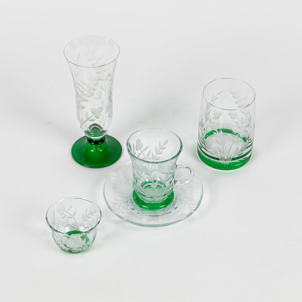 The Green Laurel  | Water Glasses Set