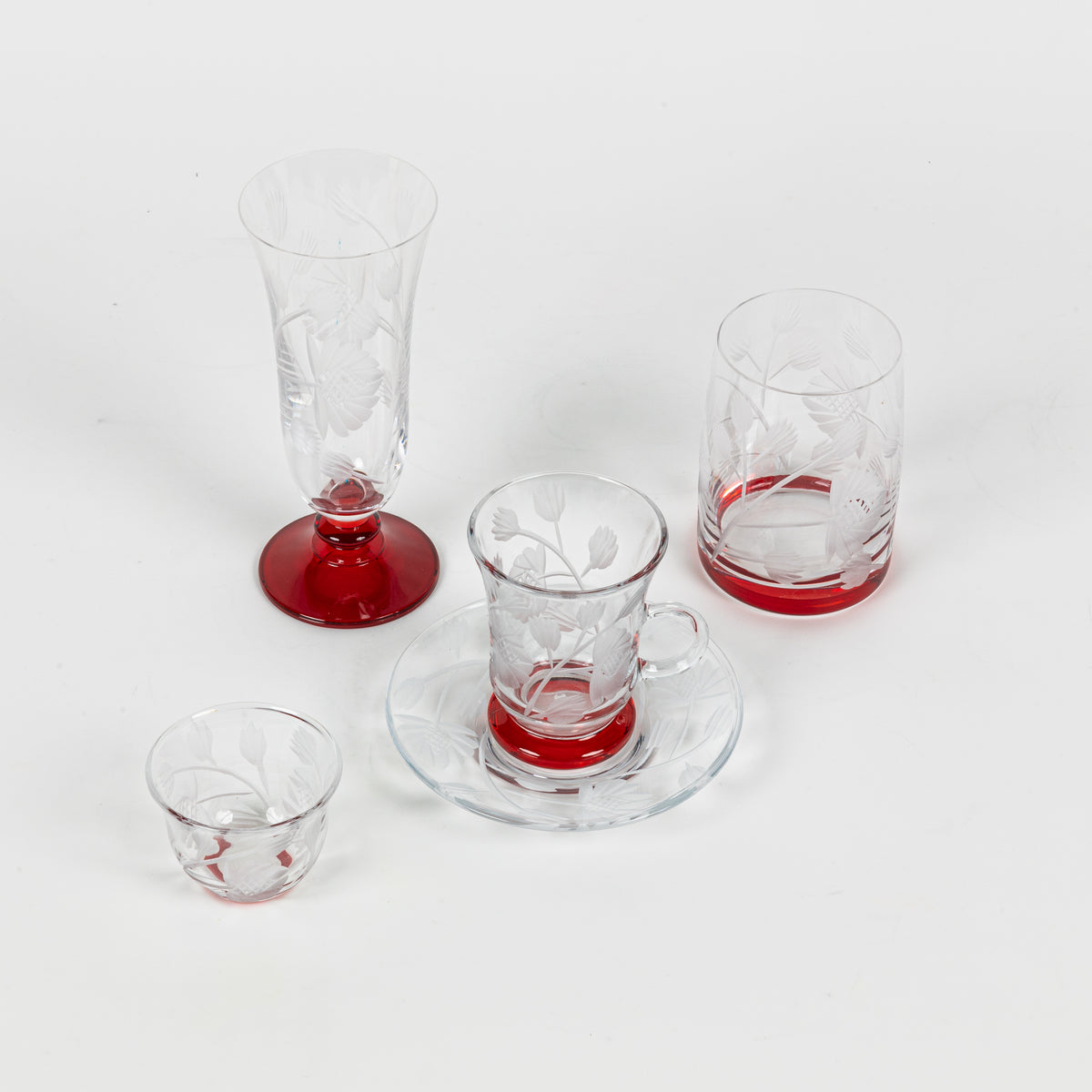 The Red Laurel l  | Juice Glasses Set