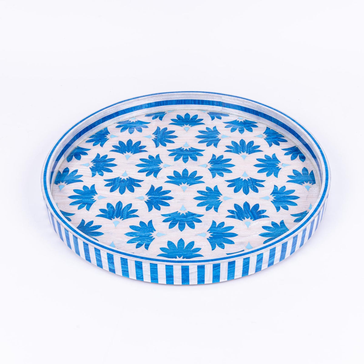 Azure Blue Round Tray