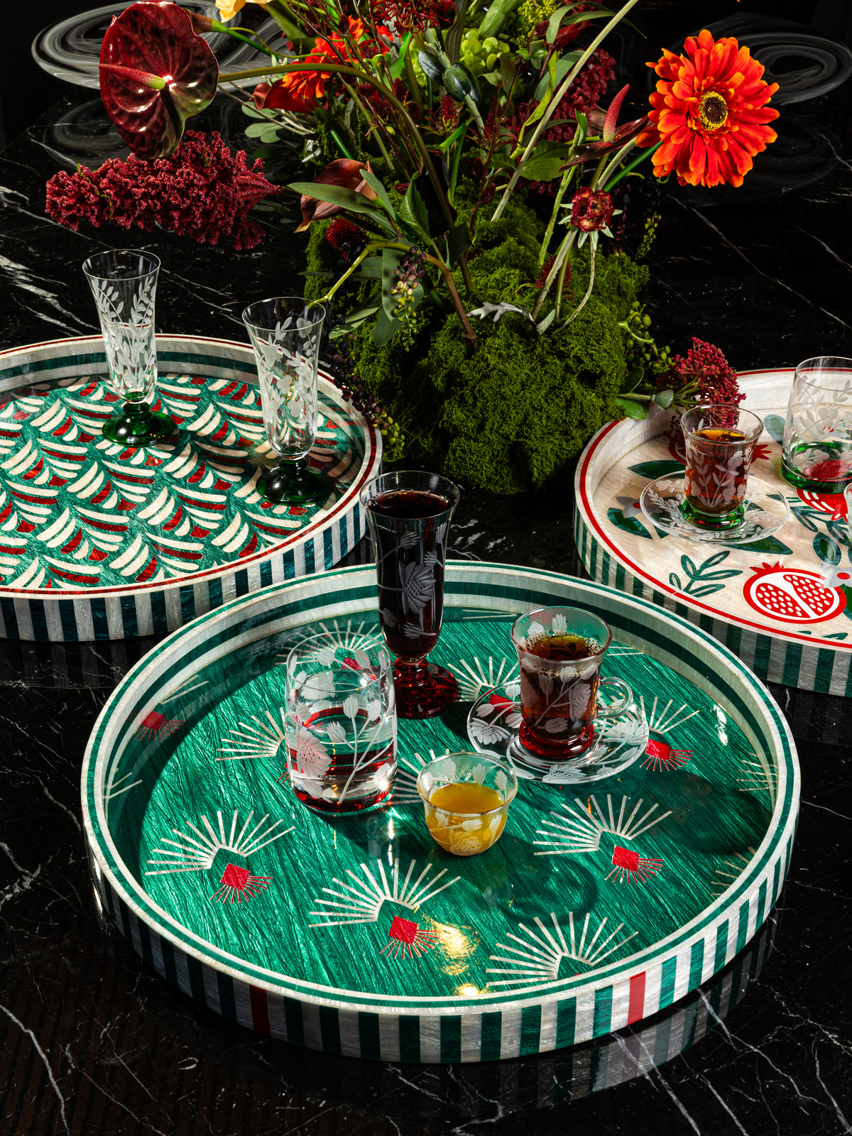 The Green Laurel  | Water Glasses Set