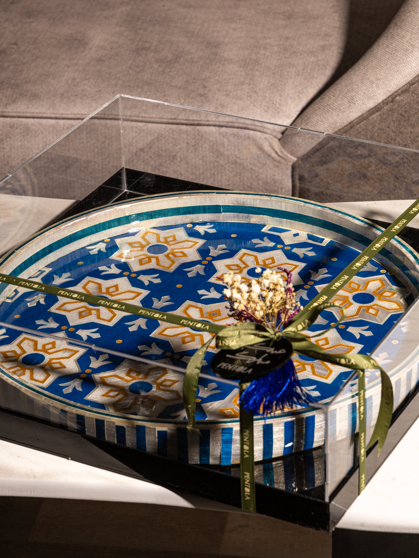 Azure Noor Tray (Gift/Neqsa)