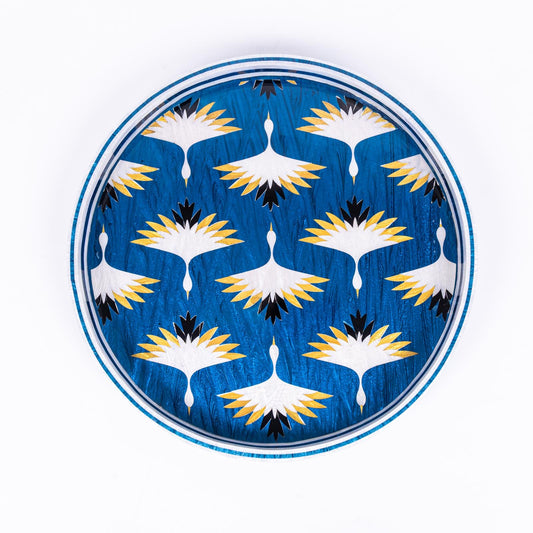 Blue Carne Round Tray