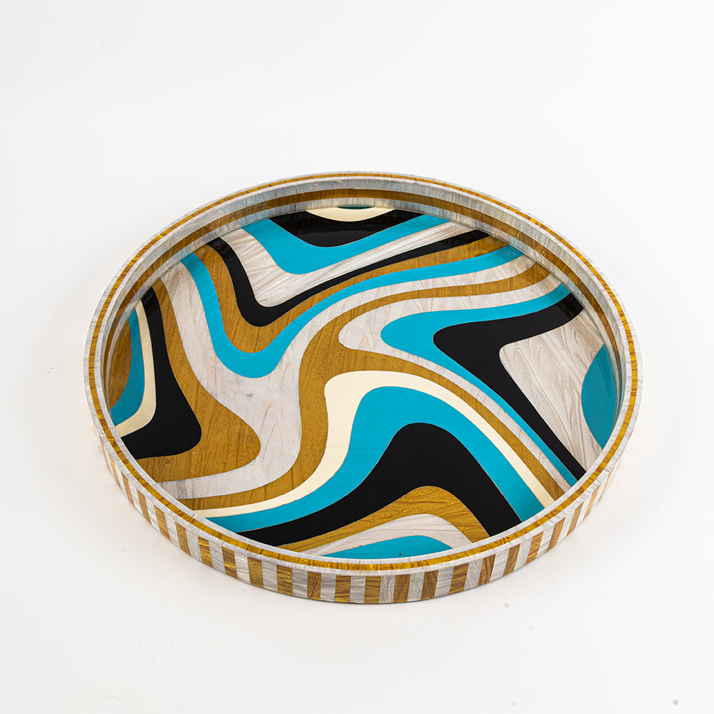 Blue Swirl Tray