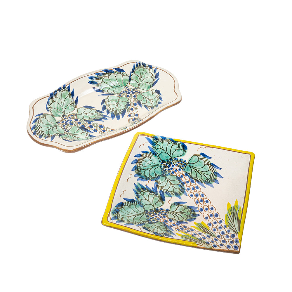 Palm Bloom Square Plate
