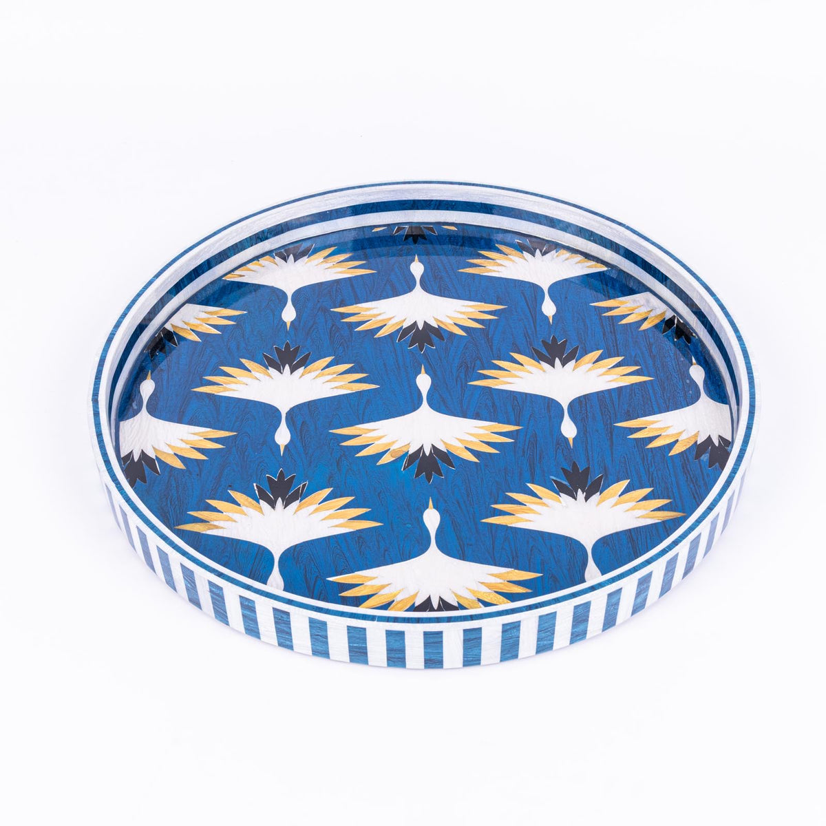 Blue Carne Round Tray
