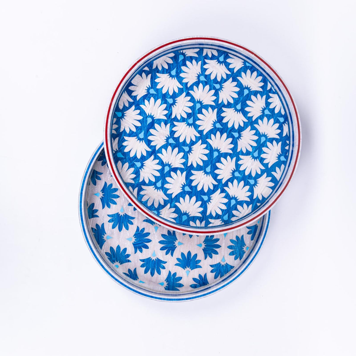 Azure Blue Round Tray