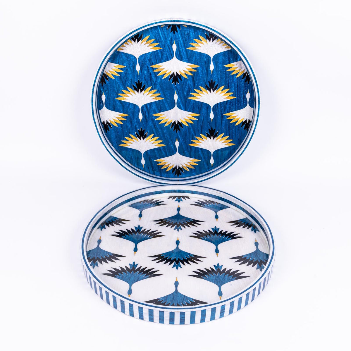 Blue Carne Round Tray