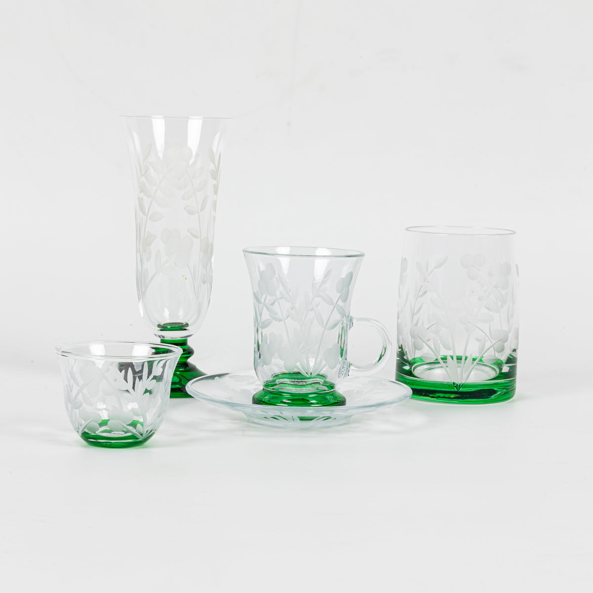 The Green Laurel  | Water Glasses Set