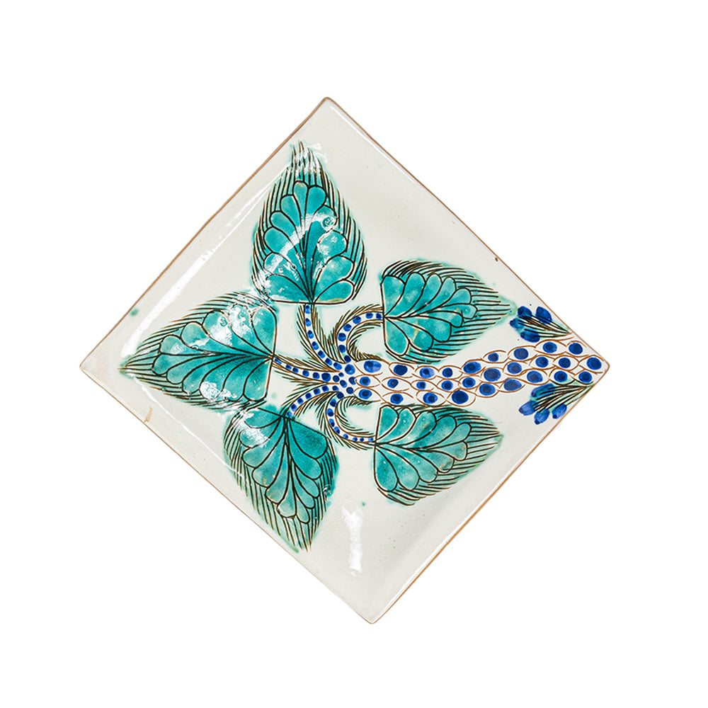 Turquoise Square Plate