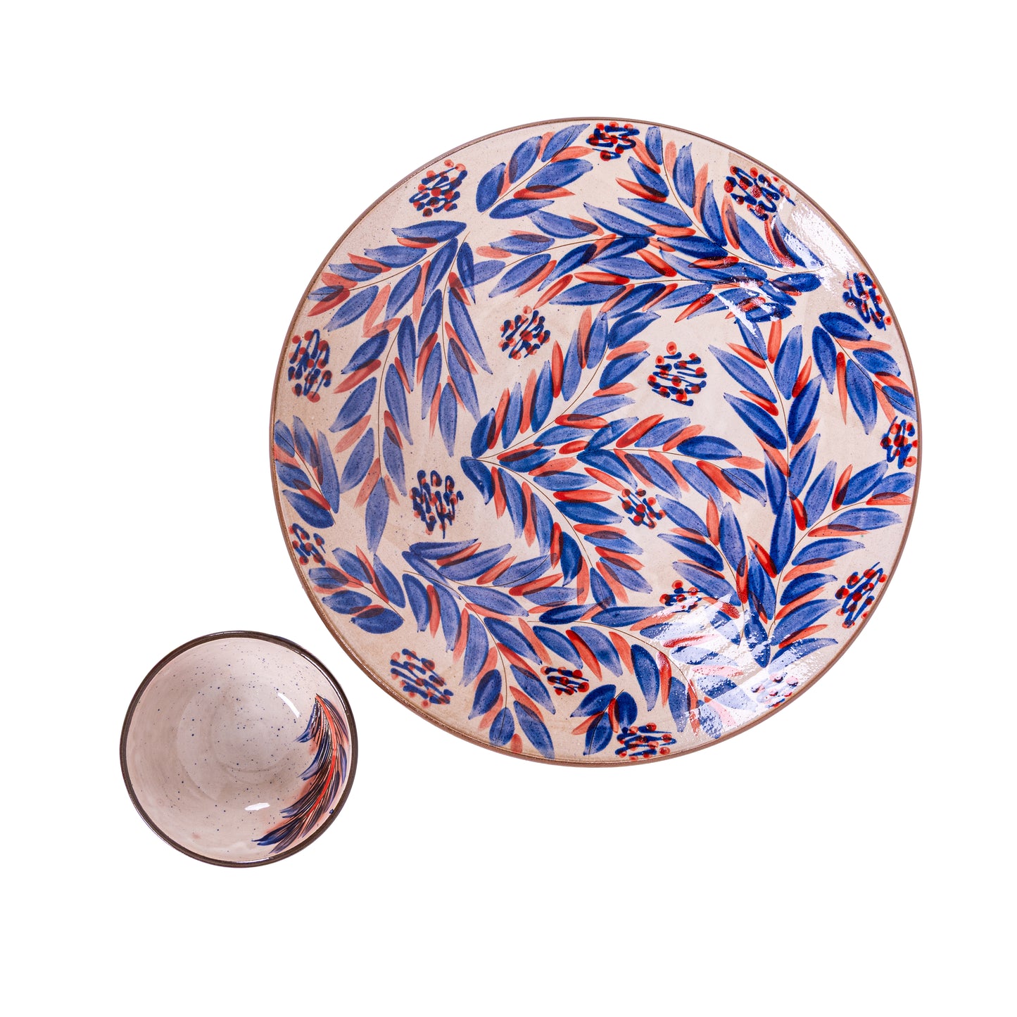 Coral Azure Garden Plate