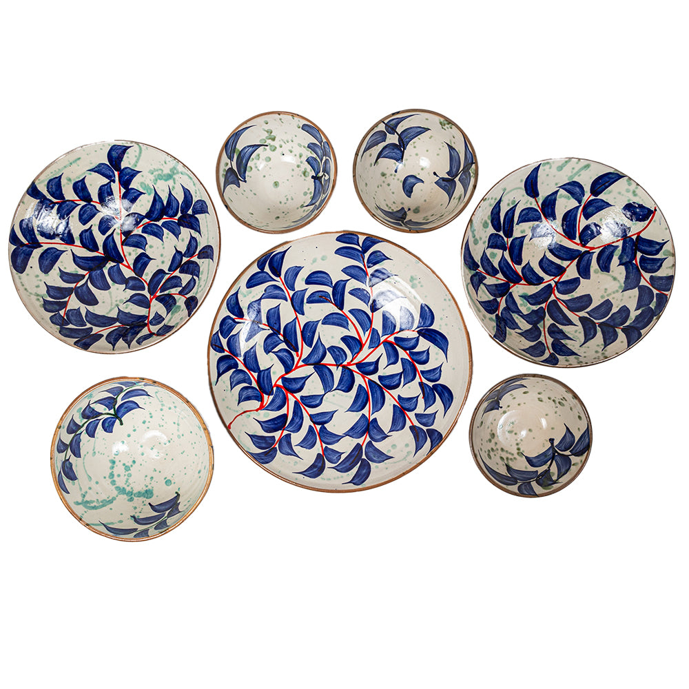 Blue Leaf Bowl Small
