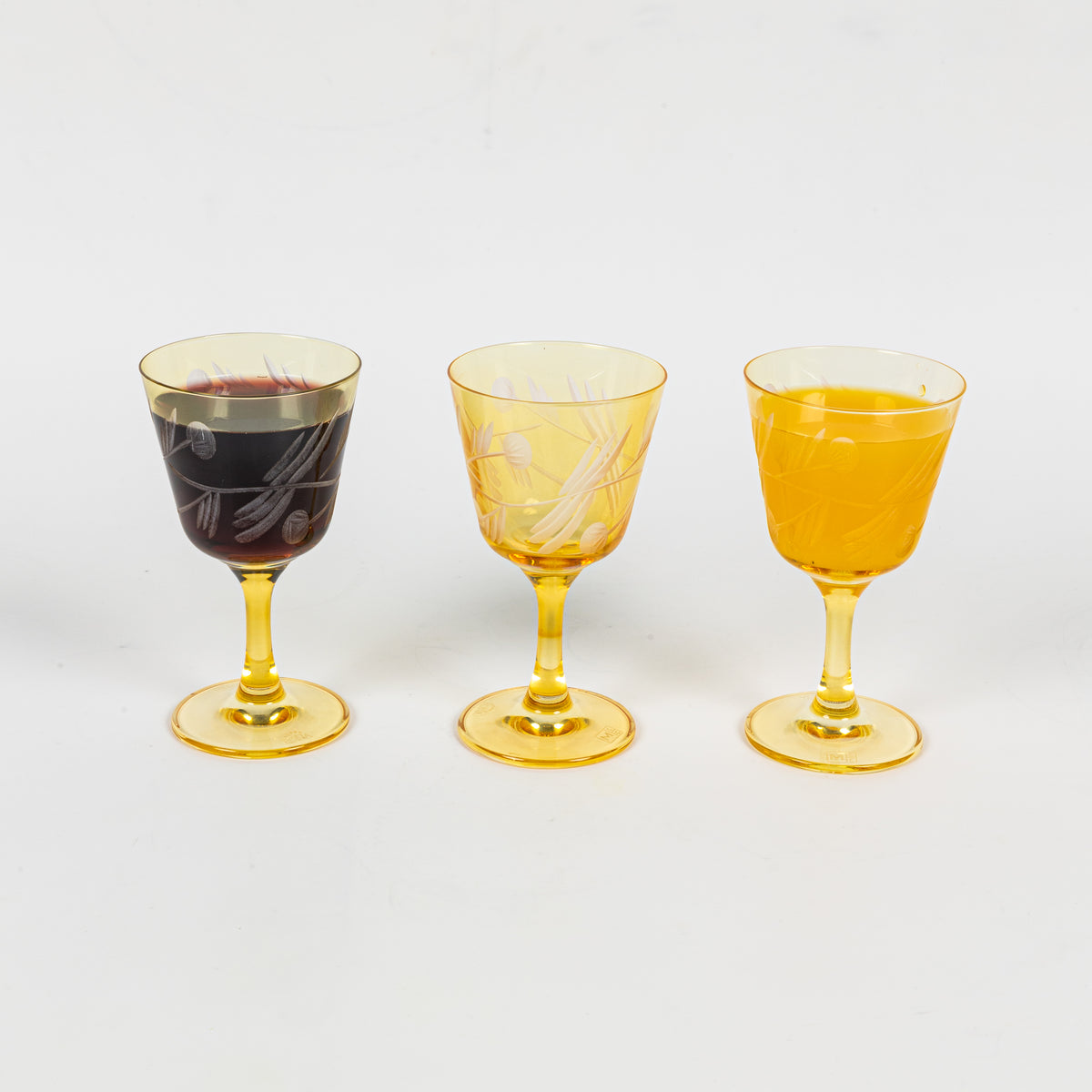 The Amber Laurel  | Juice Glasses Set