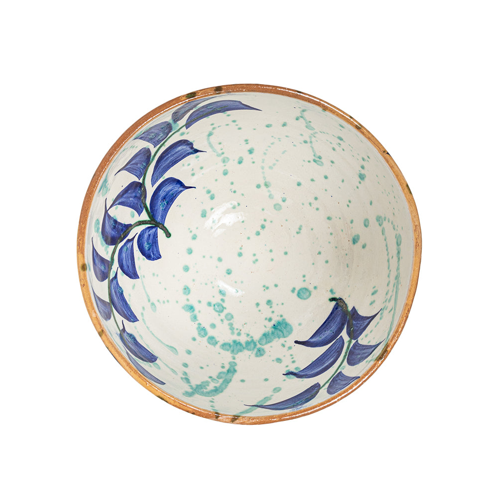 Blue Leaf Bowl Large