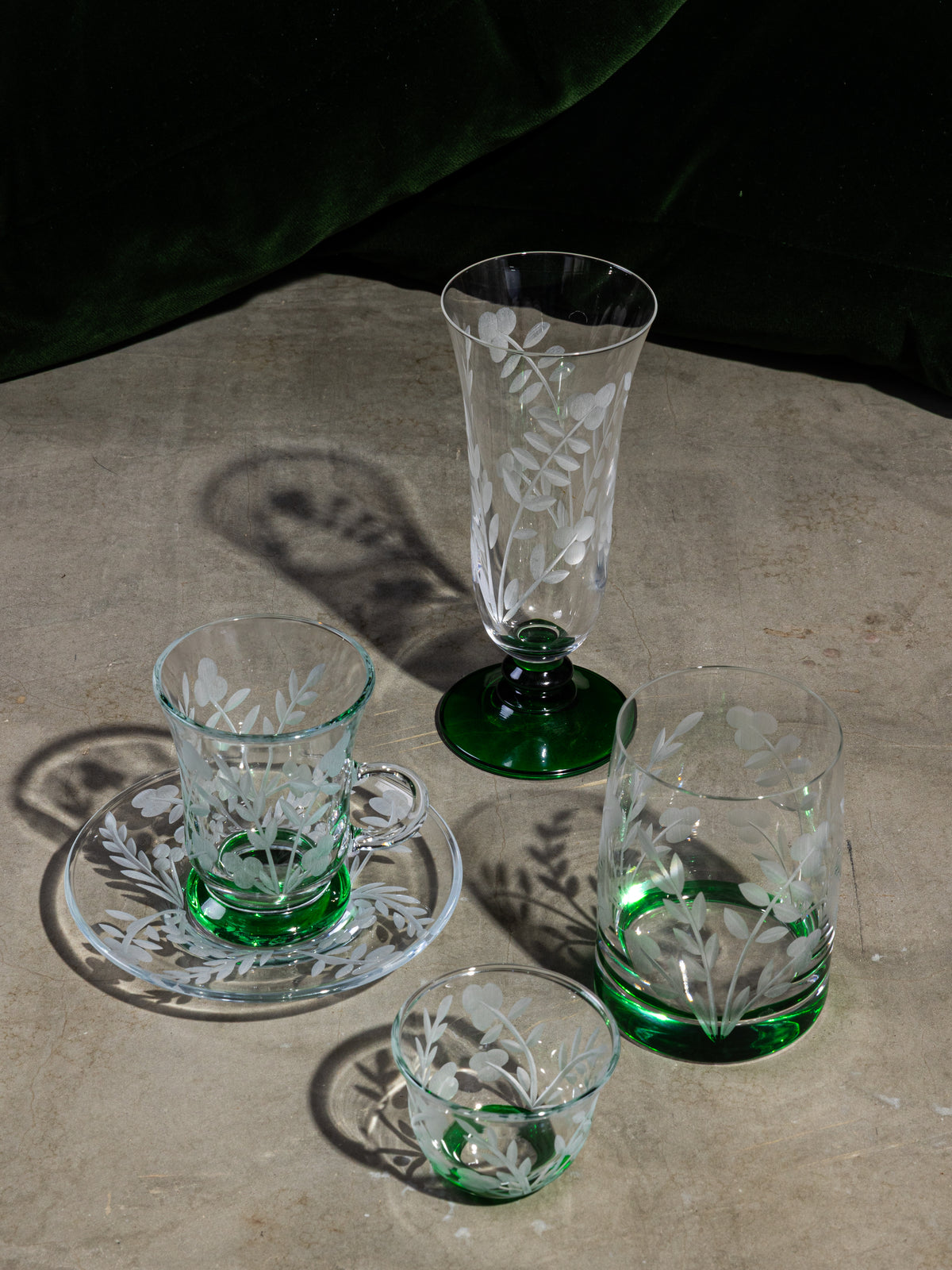 The Green Laurel  | Water Glasses Set