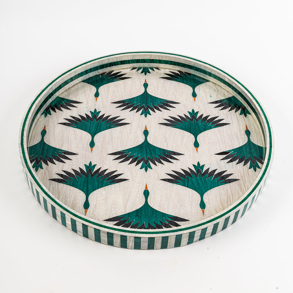 Green Swan Tray