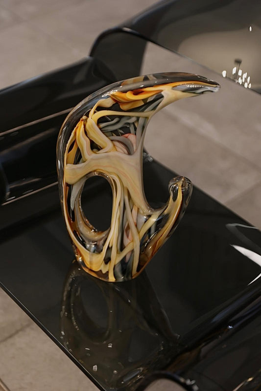 Honey Marble Drift Sculpture (Large)