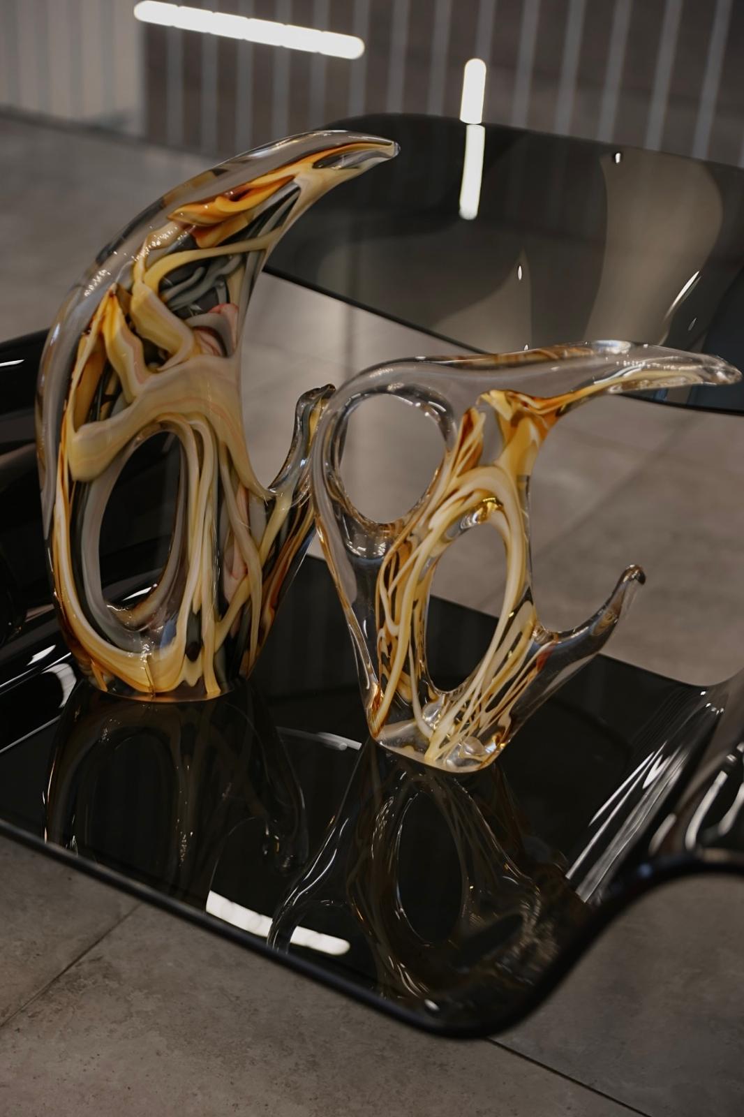 Honey Marble Drift Sculpture (Medium)